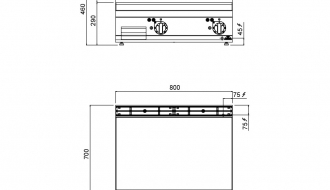 Plaatgrill 80x70