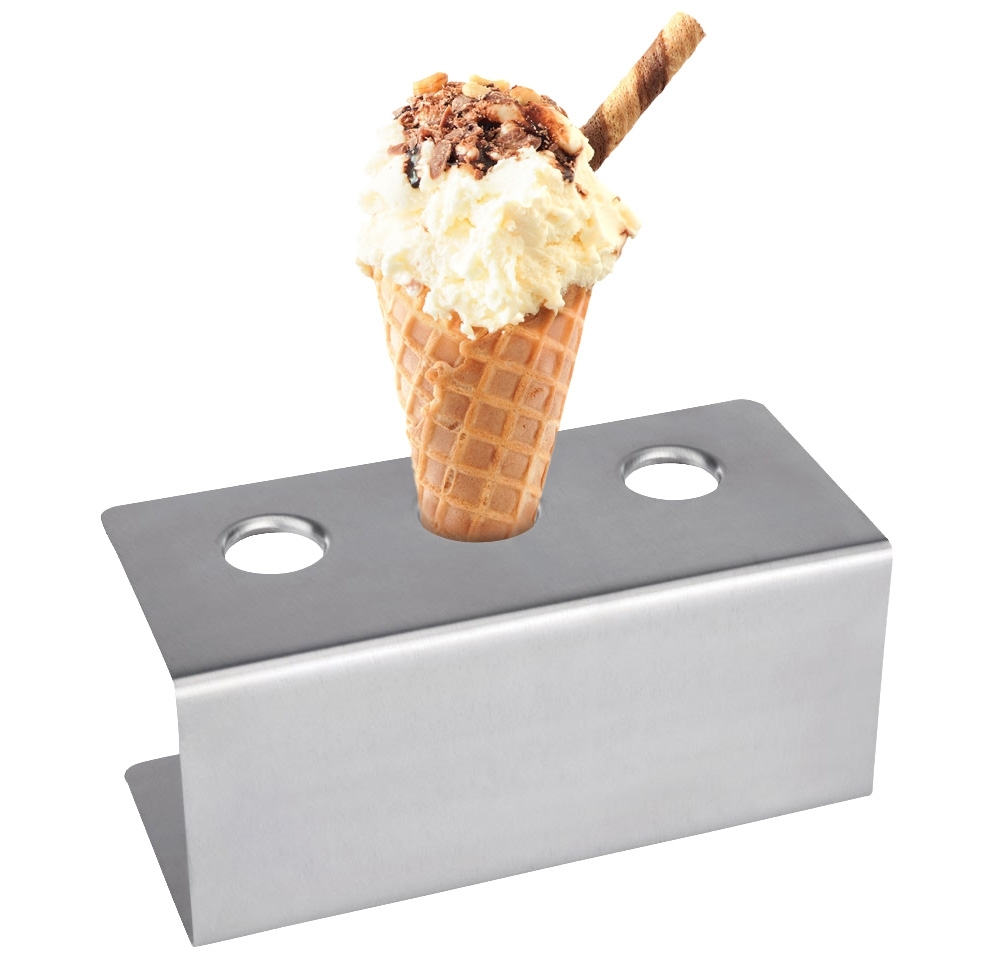 Ice cream cone holder with 3 holes