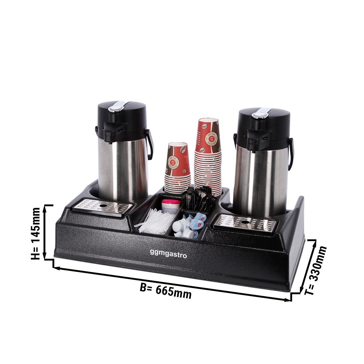 Coffee station for 2 vacuum flasks