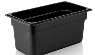 Polypropylene containers GN1/4 - black - height 150mm