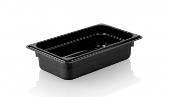 Polypropylene containers GN1/4 - black - height 65mm