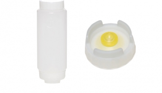 Squeeze bottle medium membrane - white screw top - 355 ml