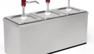 Sauce dispenser - 3 x 2 litres - incl. stainless steel frame