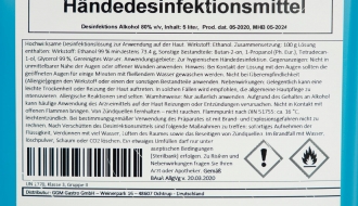 (4 Stück) Händedesinfektionsmittel - 4x 5 Liter Kanister