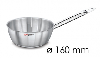 Stiel-Sauteuse - konische Form - Ø 160 mm - Höhe: 60 mm | Stieltopf | Sauteuse | Saucentopf | Topf | Kochtopf