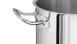 Meat pot - Ø 200 mm - height: 130 mm | stainless steel pot | cooking pot | kitchen pot | frying pot | induction