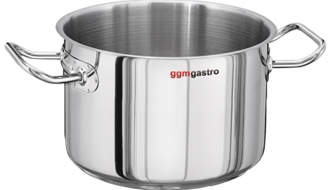 Meat pot - Ø 200 mm - height: 130 mm | stainless steel pot | cooking pot | kitchen pot | frying pot | induction