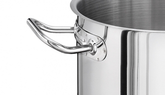 Meat pot - Ø 240 mm - height: 150 mm | stainless steel pot | cooking pot | kitchen pot | frying pot | induction