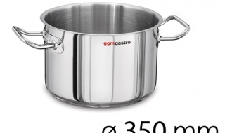 Meat pot - Ø 360 mm - height: 225 mm | stainless steel pot | cooking pot | kitchen pot | frying pot | induction