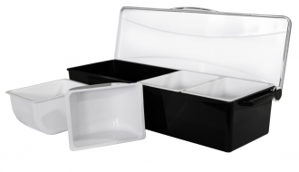 Garnish centre with 4 containers - incl. lid