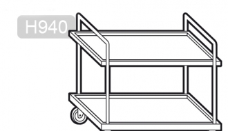 Serving trolley 0,8 m - level 2