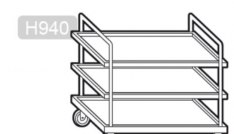 Serving trolley 0,8 m - level 3