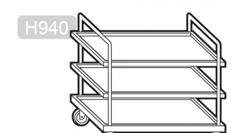 Serving trolley 1,2 m - level 3