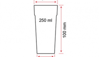 Polycarbonate glasses of milk - 200 ml - 100 picces