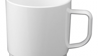 Polycarbonate tea / coffee cup, White - 200 ml - 50 picces