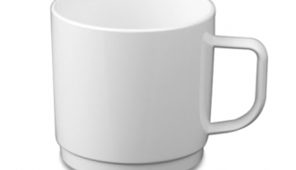 Polycarbonate tea / coffee cup, White - 200 ml - 50 picces