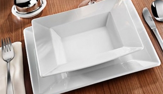 Plate flat & square - 27 x 27 cm - set of 6