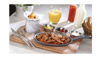 Fajita serving set - 6 pieces - cast iron pan with handles | cast iron | pan | fire pan