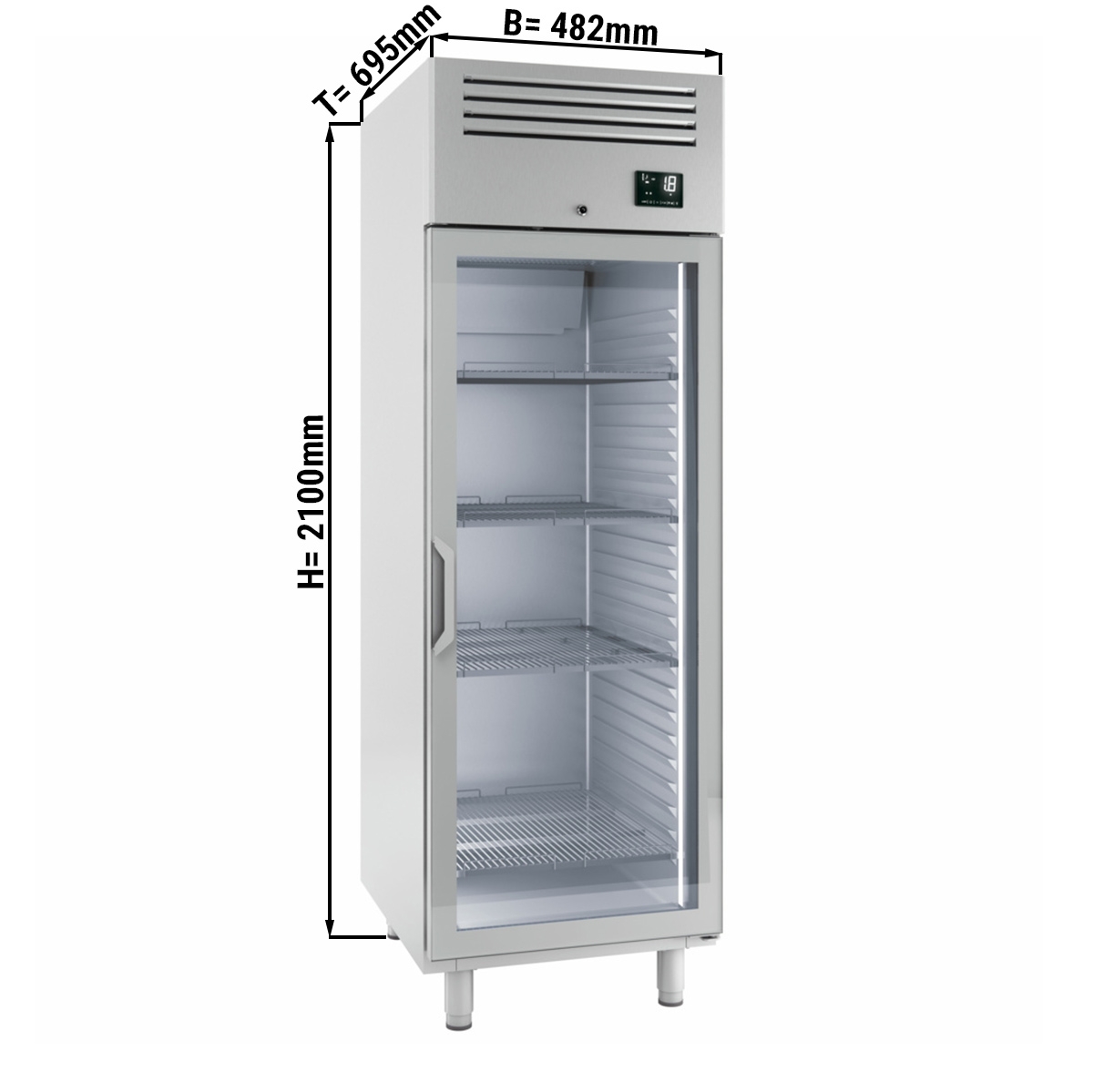 Refrigerator (GN 1/1) - with 1 glass doors