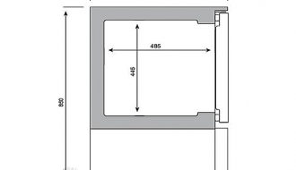 Mini freezer 95 litres - with 1 glass door