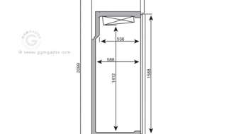 Refrigerator (GN 1/1) - with 2 doors