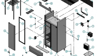 Refrigerator (GN 1/1) - with 2 doors