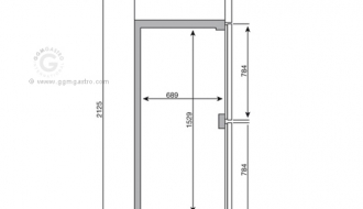 Refrigerator (GN 2/1) - with 3 doors