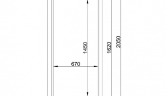 Kühlschrank - 1,41 x 0,81 m - 1400 Liter - mit 2 Edelstahltüren