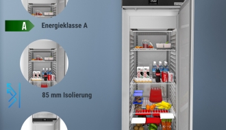 Kühlschrank - 0,7 x 0,81 m - 700 Liter - mit 1 Edelstahltür