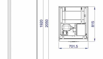 Kühlschrank - 0,7 x 0,81 m - 700 Liter - mit 1 Tür