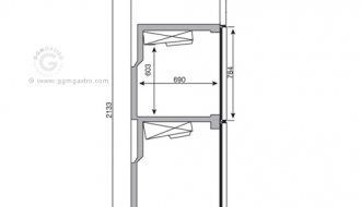 Fridge freezer (GN 2/1) - with 2 doors