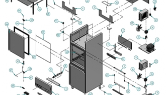 Fridge freezer (GN 2/1) - with 2 doors