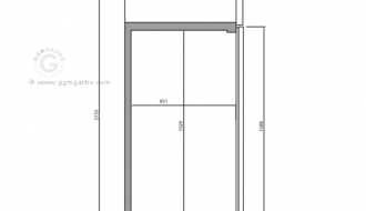 Bakery refrigerator (EN 80x60) - with 1 door