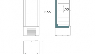 Medizinkühlschrank - 0,67 x 0,66 m - 426 Liter - mit 1 Tür