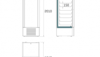 Medizinkühlschrank - 0,68 x 0,70 m - 504 Liter - mit 1 Tür