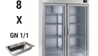 Refrigerator (GN 1/1) - with 2 glass doors