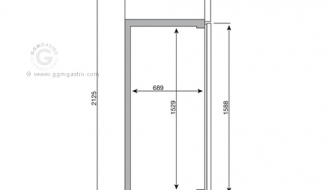 Refrigerator (GN 2/1) - with 2 glass doors