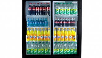 Beverage refrigerators/ cooler  1,29 x 0,76 m - with 2 glasssliding doors