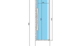 Bar drinks refrigerator 280 litres - with 1 door