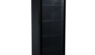 Bottle cooler - 300 litres - with 1 glass door - black