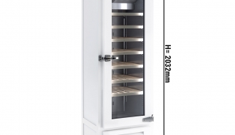 Wine Fridge 265 liters - white - with 1 glass door