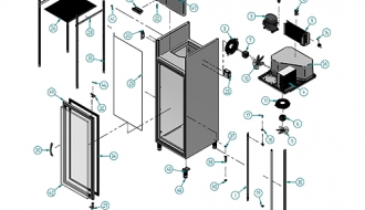 Freezer (GN 2/1) - with 1 glass door