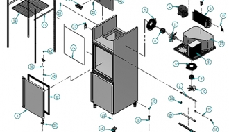 Freezer (GN 2/1) - with 2 doors