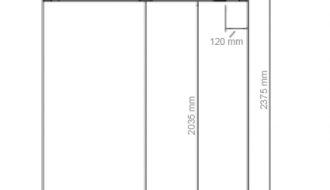 Roll-in refrigerator (GN 2/1 + EN 600x400) - with 2 door