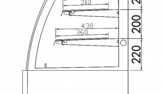 Cake Counter 1.20 / 3x Trays (LED)