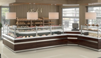 Refrigerated Cake display, corner 1.05 m / 0.99 m (Interior)