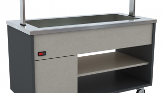 Buffet counter hot - 1,6 x 0,8 m - 4x GN 1/1 | Bainmarie | Buffet island | Hot counter | Sales counter | Issue counter