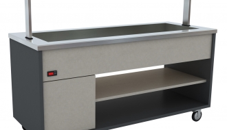 Buffet counter hot - 1,9 x 0,8 m - 5x GN 1/1 | Bainmarie | Buffet island | Hot counter | Sales counter | Issue counter