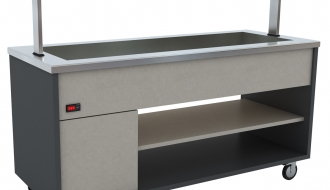 Buffet counter hot - 1,9 x 0,8 m - 5x GN 1/1 | Bainmarie | Buffet island | Hot counter | Sales counter | Issue counter