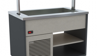 Cold buffet counter - 1.3 x 0.8 m - 3x GN 1/1 | Cooling tub | Island buffet | Serving counter | Sales counter | Salad bar | Salad cabinet | Refrigerated counter